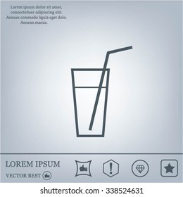 A glass with a straw icon