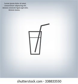 A glass with a straw icon