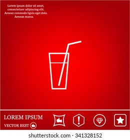 A glass with a straw icon