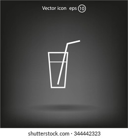 A glass with a straw icon