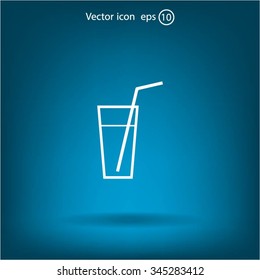 A glass with a straw icon