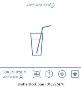 A glass with a straw icon