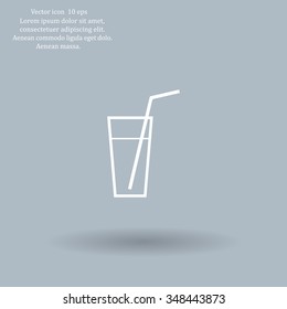 A glass with a straw icon