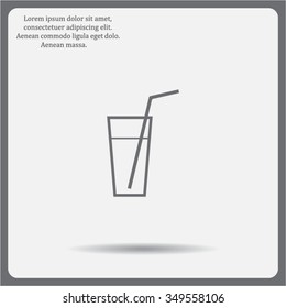 A glass with a straw icon