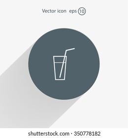 A glass with a straw icon