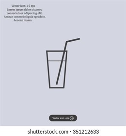A glass with a straw icon