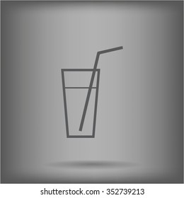 A glass with a straw icon