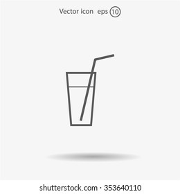 A glass with a straw icon