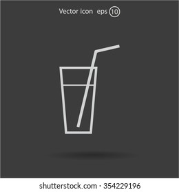 A glass with a straw icon
