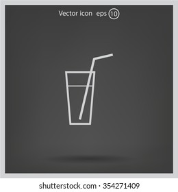 A glass with a straw icon