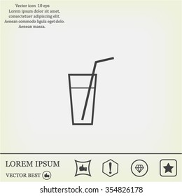 A glass with a straw icon