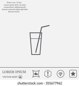 A glass with a straw icon