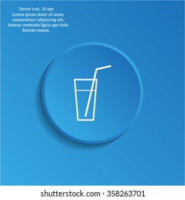 A glass with a straw icon