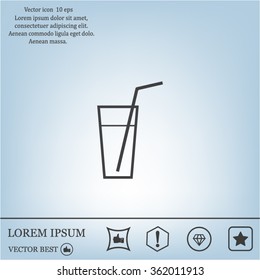 A glass with a straw icon