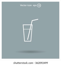 A glass with a straw icon