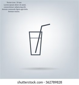 A glass with a straw icon