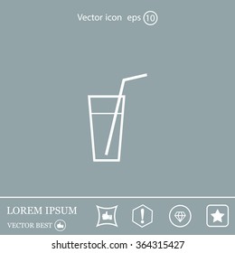 A glass with a straw icon