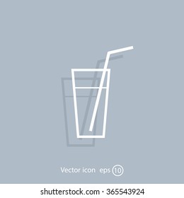 A glass with a straw icon