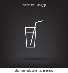 A glass with a straw icon