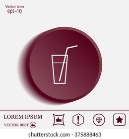 A glass with a straw icon
