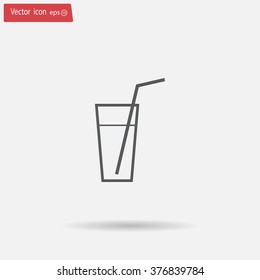 A glass with a straw icon