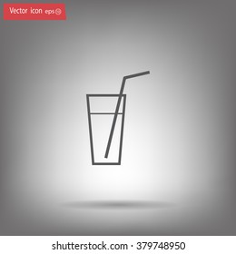 A glass with a straw icon