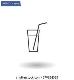 A glass with a straw icon