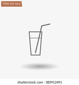 A glass with a straw icon