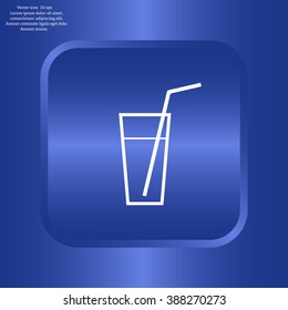 A glass with a straw icon