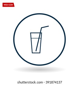 A glass with a straw icon