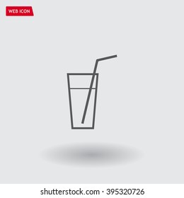 A glass with a straw icon