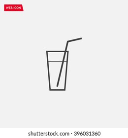 A glass with a straw icon