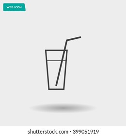 A glass with a straw icon