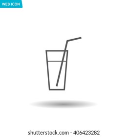 A glass with a straw icon