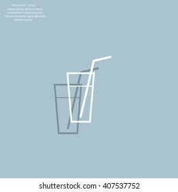 A glass with a straw icon