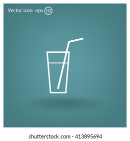 A glass with a straw icon