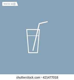 A glass with a straw icon