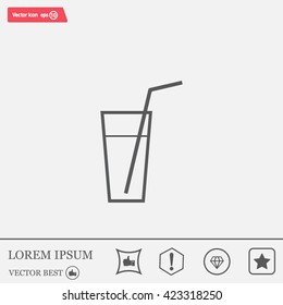 A glass with a straw icon