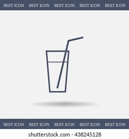 A glass with a straw icon