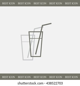 A glass with a straw icon