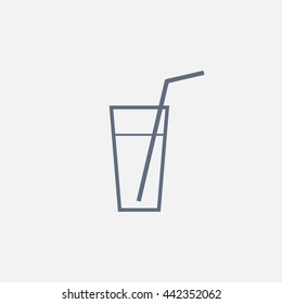 A glass with a straw icon
