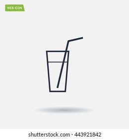 A glass with a straw icon