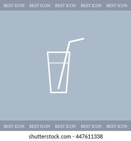 A glass with a straw icon