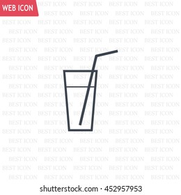 A glass with a straw icon