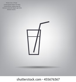 A glass with a straw icon