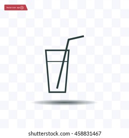 A glass with a straw icon