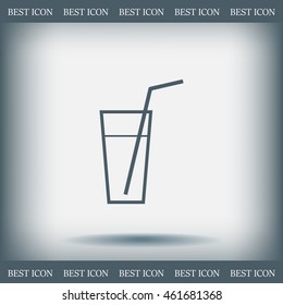 A glass with a straw icon
