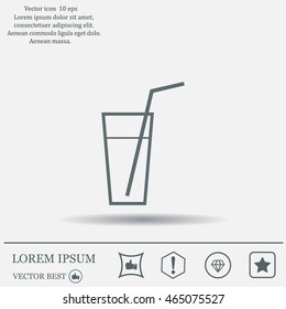 A glass with a straw icon