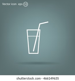 A glass with a straw icon