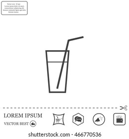 A glass with a straw icon